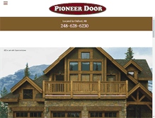 Tablet Screenshot of pioneerdoorco.com